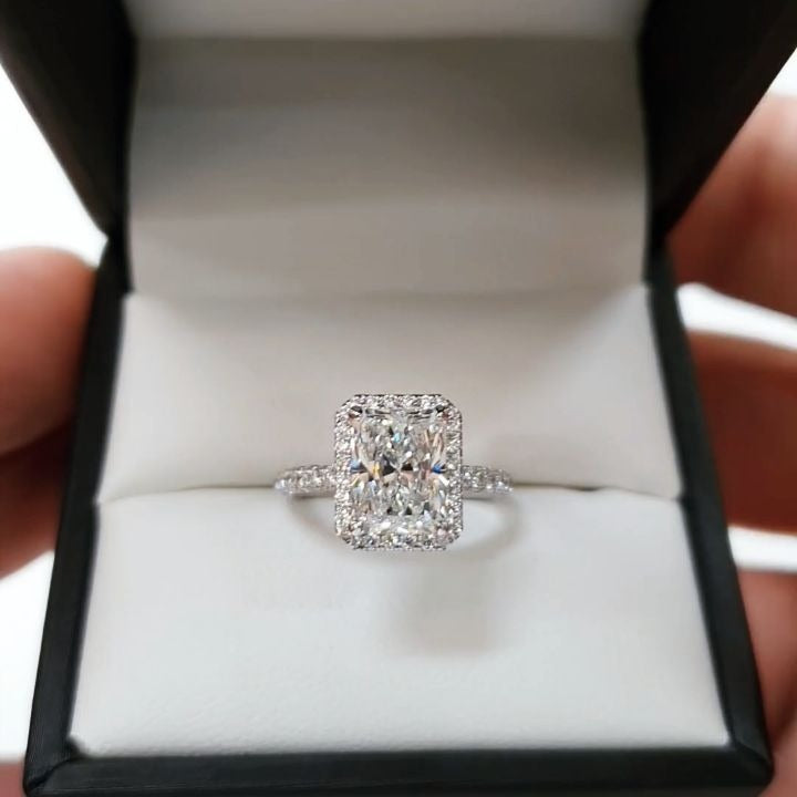 Bague Halo en Argent Sterling 925