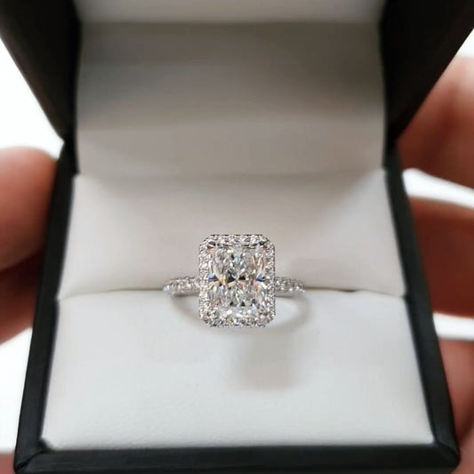 Bague Halo en Argent Sterling 925