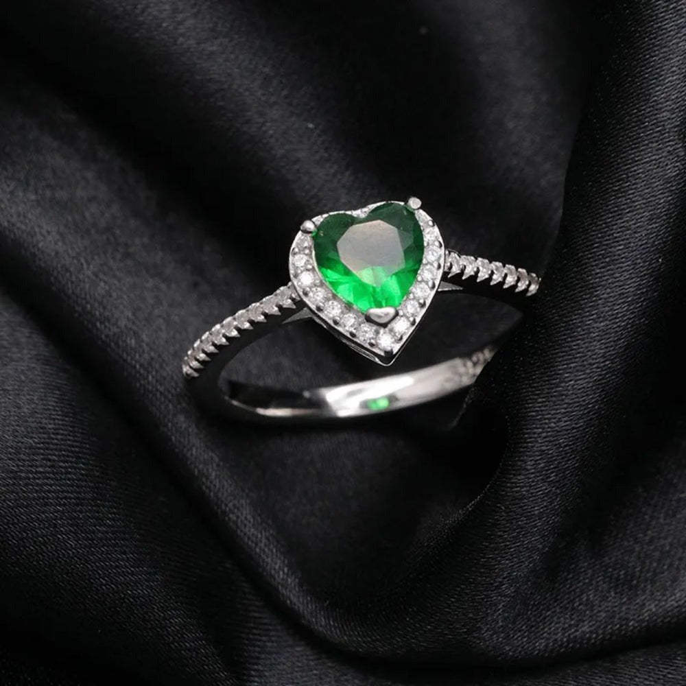 Emeralds Heart Ring
